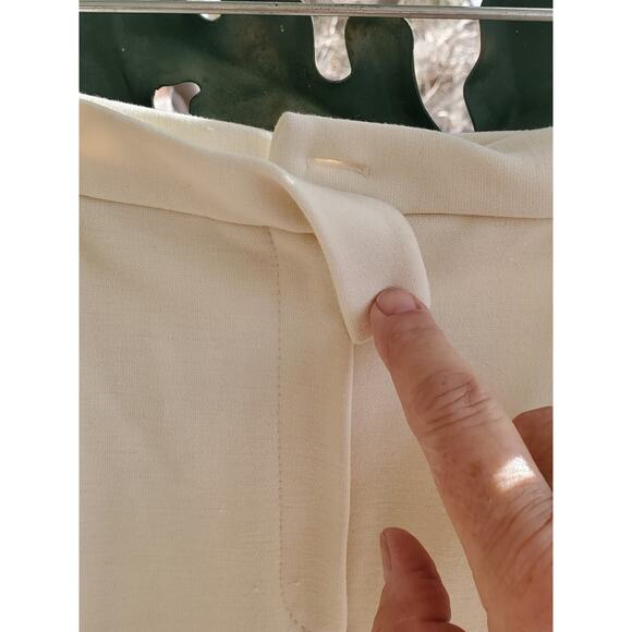 Vintage Loft Knit Pant Suit Womens 2P Ivory Cream Sleeveless Knit Tank Retro 50s - Picture 8 of 16